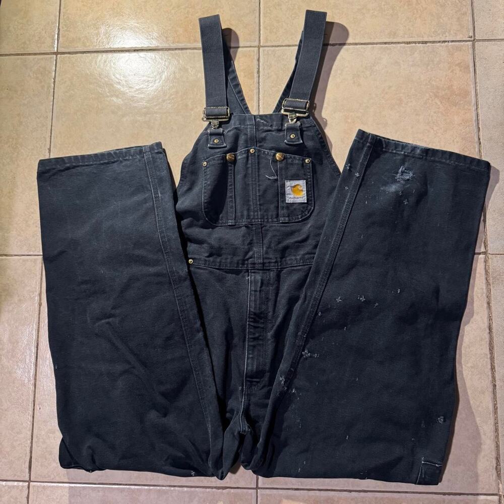 Vintage 90s black carhartt overalls Size 34 in Mens